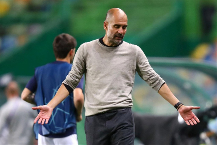 HLV Pep Guardiola thất vọng với kết quả trận đấu ảnh: GETTY IMAGES 
