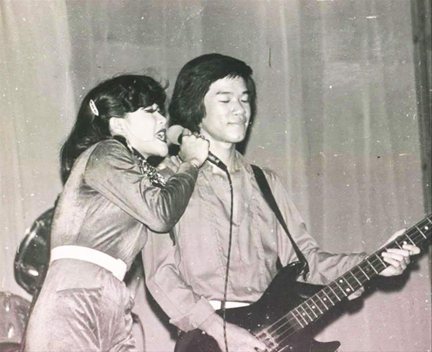 Nghệ sĩ Minh Quang và ca sĩ Mỹ Lan cách đây gần 40 năm Ảnh: Tư liệu của ca sĩ Mỹ Lan