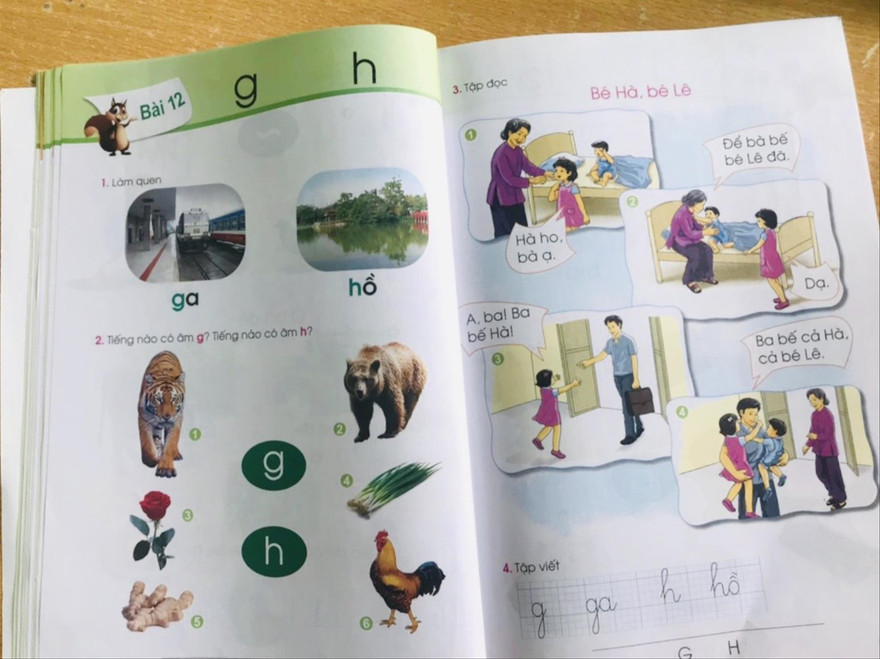 Một bài học trong SGK Tiếng Việt 1 