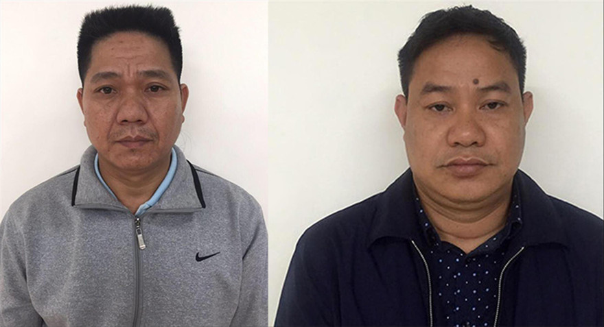 Nguyễn Văn An (trái ảnh) và Trần Văn Khang tại cơ quan điều tra