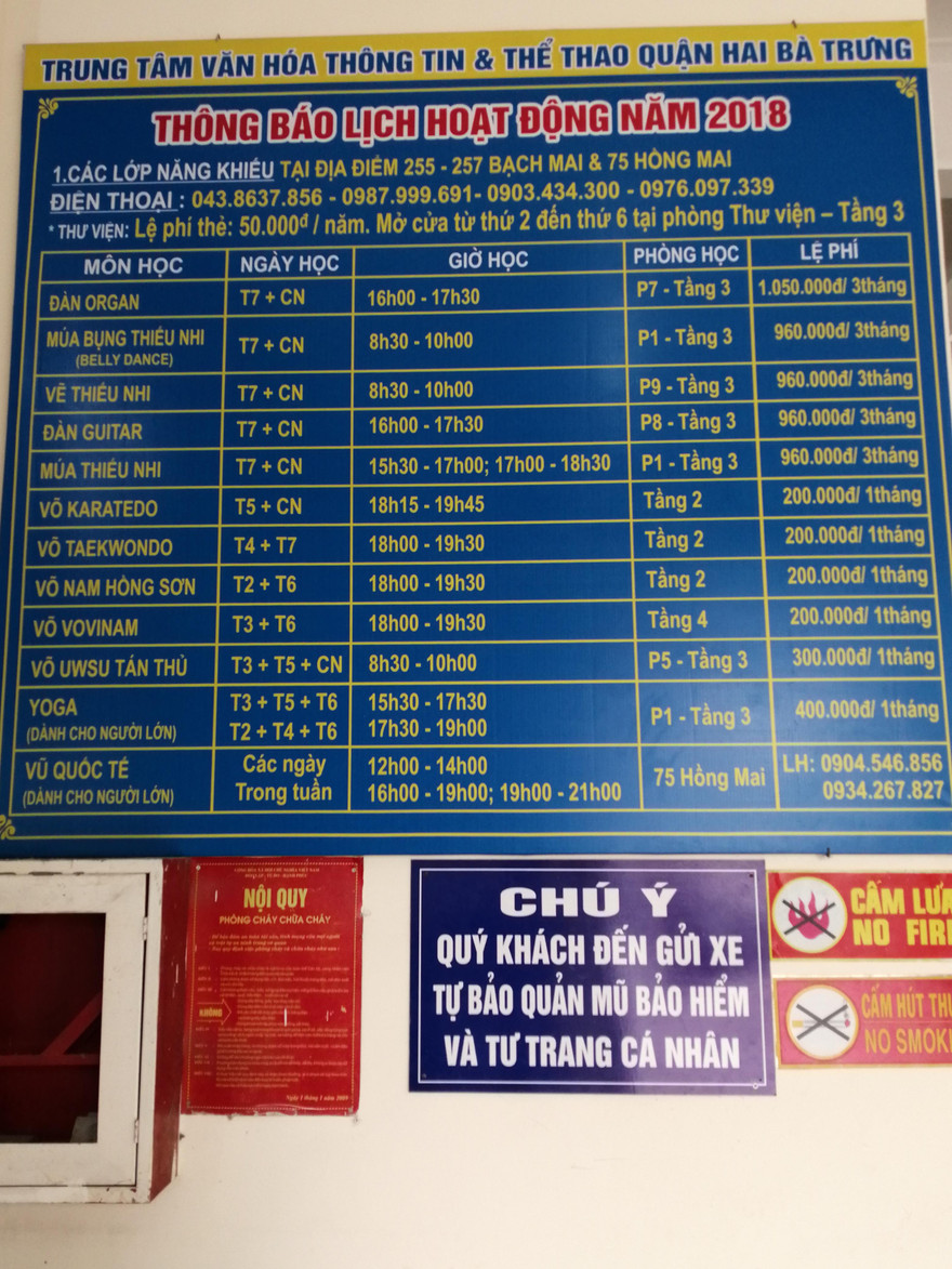 Nội dung hoạt động chính của một NVH quận