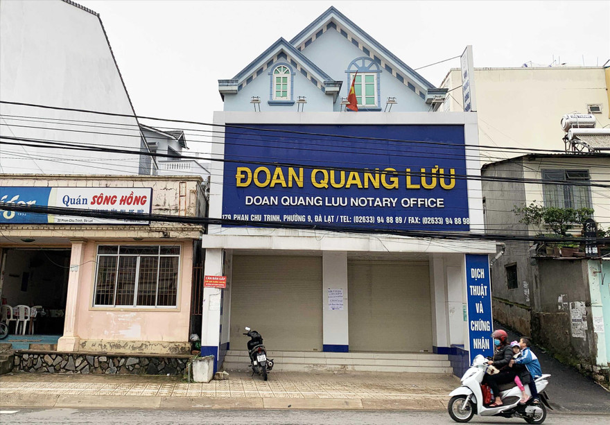 Ngôi nhà 20C Phan Chu Trinh của bà Liên đang bị tòa phong tỏa 