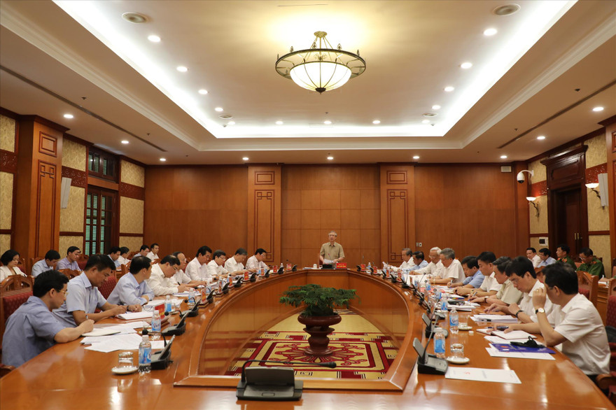 Các đại biểu dự họp Thường trực Ban Chỉ đạo Trung ương về Phòng chống tham nhũng