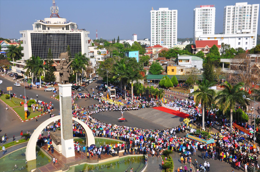 Trung tâm TP Buôn Ma Thuột trong lễ hội cà phê 