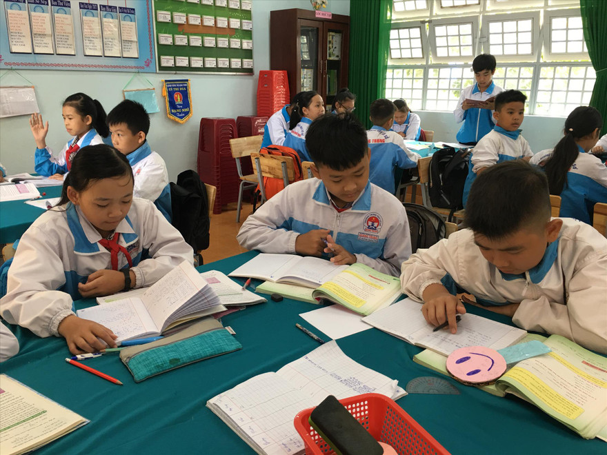 Nhiều địa phương đang triển khai mô hình trường học mới tiệm cận với chương trình GDPT mới sắp tới. Ảnh: Nghiêm Huê