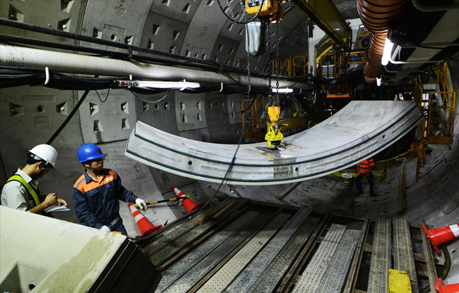 Thi công đường hầm tuyến metro số 1 (gói thầu CP 1b) 