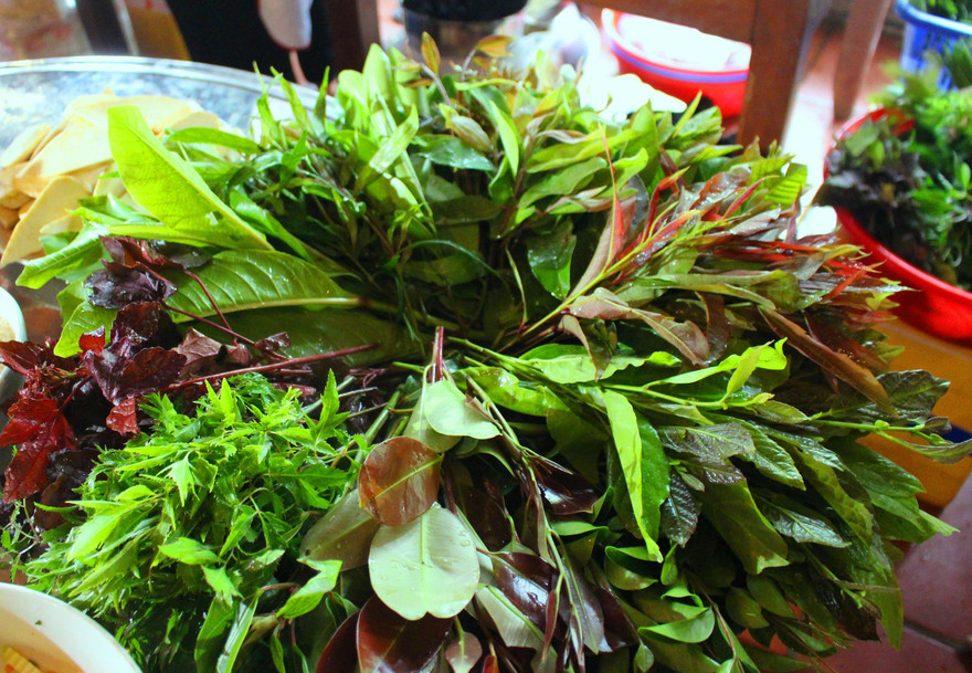 Món gỏi lá có gần 60 loại lá 