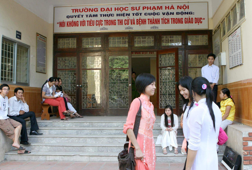 Sinh viên trường Đại học Sư phạm Hà Nội. Ảnh: Ngọc Châu