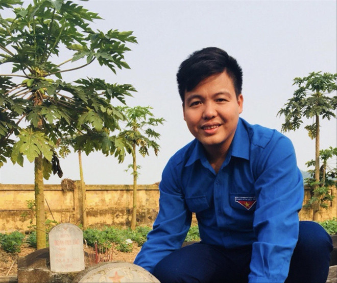 Anh Trịnh Văn Quang, Bí thư Ðoàn xã Yên Mỹ, huyện Ý Yên (Nam Ðịnh)