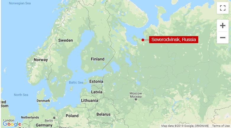 Thành phố Severodvinsk phía tây bắc nước Nga, nơi xảy ra vụ tai nạn 