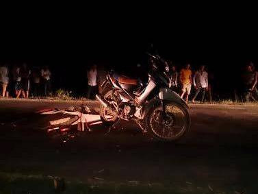 Hiện trường vụ tai nạn thương tâm.