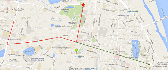 Bản đồ đường đi của đoàn diễu binh, diễu hành.