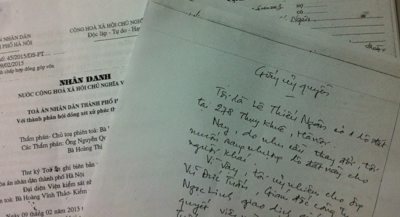 Giấy ủy quyền của bà Ngân cho ông Tuấn