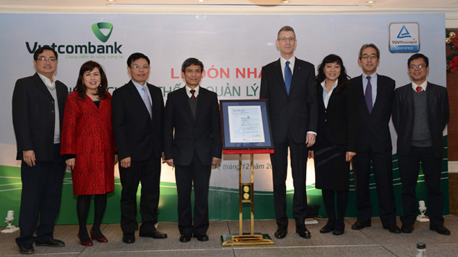 Vietcombank đón nhận chứng chỉ iso/iec 27001:2013