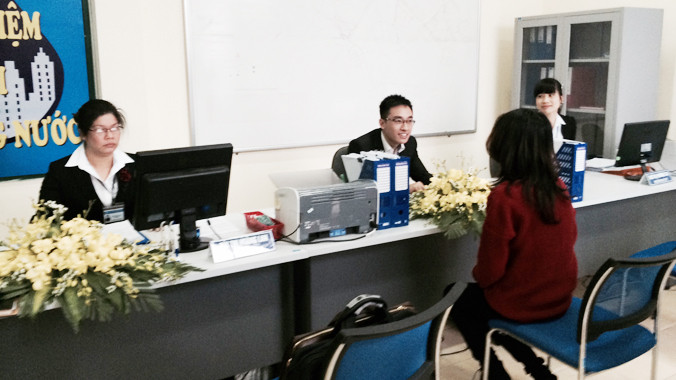 Khai trương bộ phận tiếp nhận và trả kết quả giải quyết dịch vụ công theo cơ chế 1 cửa tại Cty nước sạch số 2 Hà Nội.