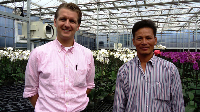 Giám đốc Trường và đối tác Hà Lan.