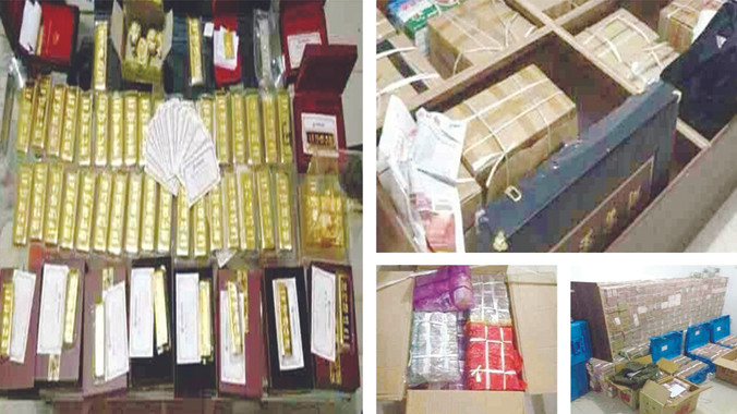 Quan tham giấu tiền.