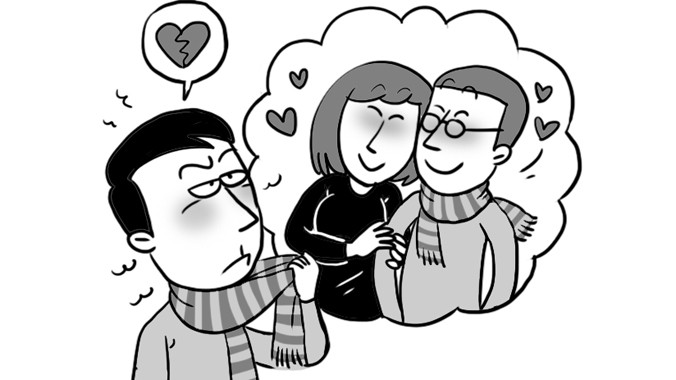 Tôi tức điên vì quàng khăn người yêu cũ của bạn gái