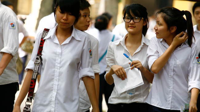 Học sinh THPT Hà Nội. Ảnh: Hồng Vĩnh.