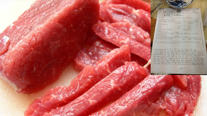 Người tiêu dùng băn khoăn, liệu thịt bò mà họ ăn có nằm trong số hàng ngàn tấn thịt trâu phù phép? (ảnh lớn) Biên bản làm việc giữa Đội quản lý thị trường số 14 và Cty TNHH một thành viên đầu tư và phát triển nông nghiệp Hà Nội - xí nghiệp Bắc Hà (ảnh n