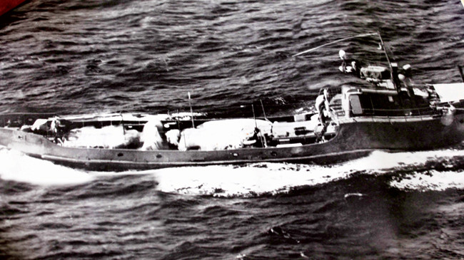 Một con tàu không số vận chuyển vũ khí vào Nam. Ảnh: Gia đình cung cấp.