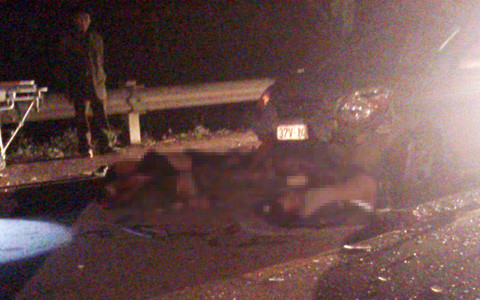 Hiện trường vụ tai nạn.