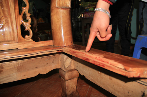 Hiện trường vụ nổ đài cát-sét khiến một người tử vong. Ảnh: VnExpress