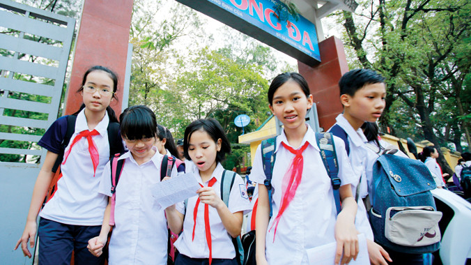 Học xong lớp 5, các em phải vượt qua những cửa ải nào để trở thành học sinh lớp 6 như thế này?. Ảnh: Ngọc Châu.