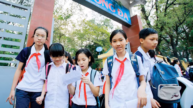 Học xong lớp 5, các em phải vượt qua những cửa ải nào để trở thành học sinh lớp 6 như thế này?. Ảnh: Ngọc Châu.