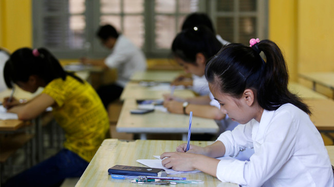 Thí sinh dự thi THPT Quốc gia cần chú ý nhiều điểm mới trong kỳ thi năm nay. Ảnh: Như Ý.