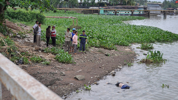 Hiện trường phát hiện thi thể.