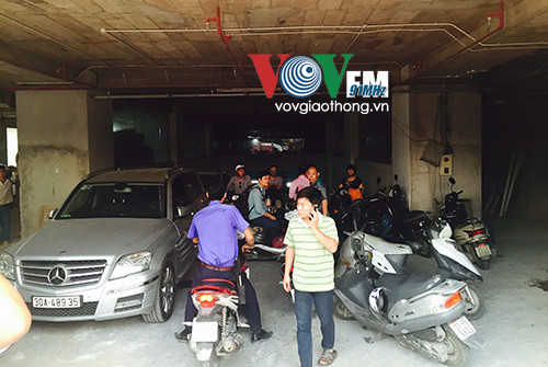 Khu vực để xe của chung cư. Ảnh: VOV giao thông.