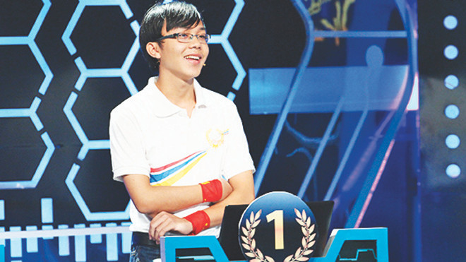 Văn Viết Đức tại Vòng chung kết Đường lên đỉnh Olympia lần thứ 15.