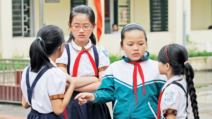 Thi hay không thi vào lớp 6, đối tượng bị ảnh hưởng là học sinh cuối cấp tiểu học. Ảnh: Như Ý.