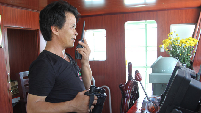 Sử dụng Icom trên tàu vỏ sắt mới.