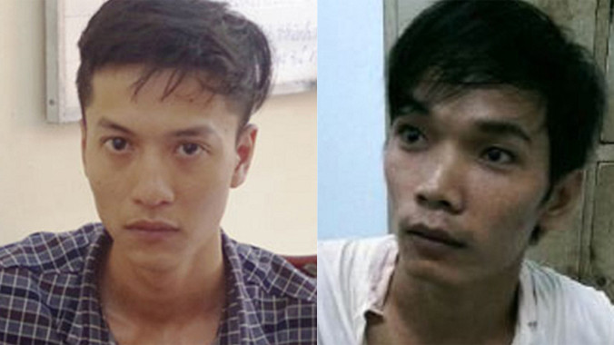 Nghi can Nguyễn Hải Dương (trái) và Vũ Văn Tiến (phải) đã gây ra vụ thảm sát ở Bình Phước.