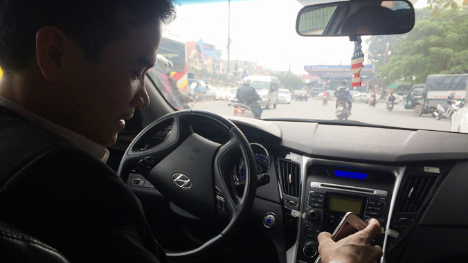 Một tài xế uber.