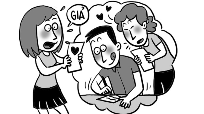 Thư tình của anh, sao toàn để chị gái viết?