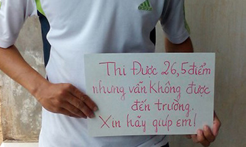 Thí sinh đạt 26,5 điểm trượt ĐH được vào học
