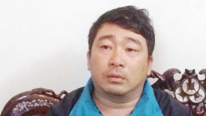 Đối tượng cầm đầu Võ Văn Phi tại cơ quan điều tra.