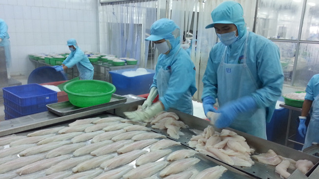 Những doanh nghiệp xuất khẩu (như thủy sản) sẽ gặp khó khi Trung Quốc phá giá NDT. Ảnh: Phạm Tuyên. 