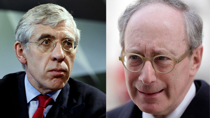 Ông Jack Straw (trái) và ông Malcolm Rifkind là những chính trị gia có tầm ảnh hưởng lớn ở Anh. Ảnh: IBTimes - Getty Images.