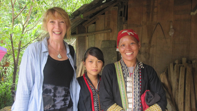 Cynthia Mann trong một chuyến lên Bắc Hà. Ảnh: NVCC.