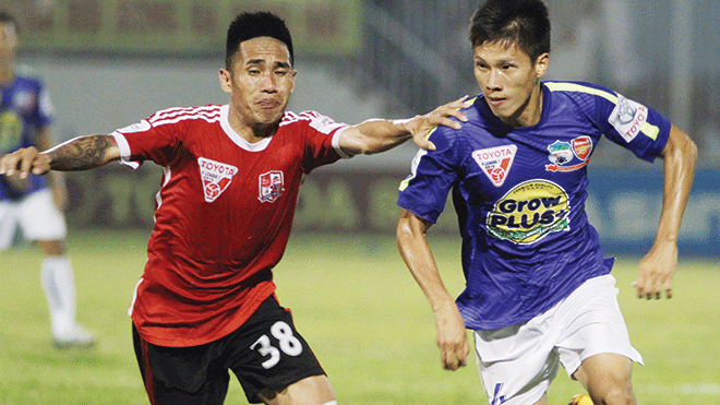 Người chiến thắng trong cặp đấu Đồng Nai-HA.GL chiều nay sẽ có cơ hội trụ hạng rất lớn. Ảnh: VSI.