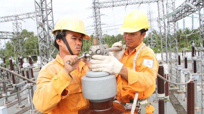 Cải tạo trạm điện 110 kV tại Bến Tre.