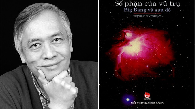 Trịnh Xuân Thuận và cuốn sách của ông.