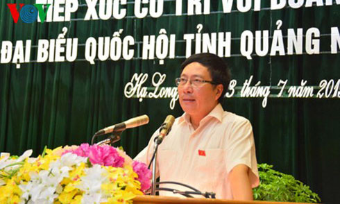 Phó Thủ tướng Phạm Bình Minh. Ảnh: VOV
