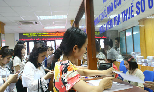 Ảnh minh họa hoạt động nộp thuế 