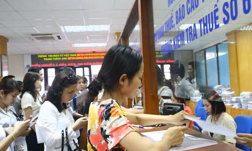 Ảnh minh họa hoạt động nộp thuế 