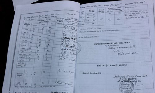 Theo học bạ, thí sinh Thân Thị Nguyên Bình bị hạnh kiểm trung bình năm lớp 10.